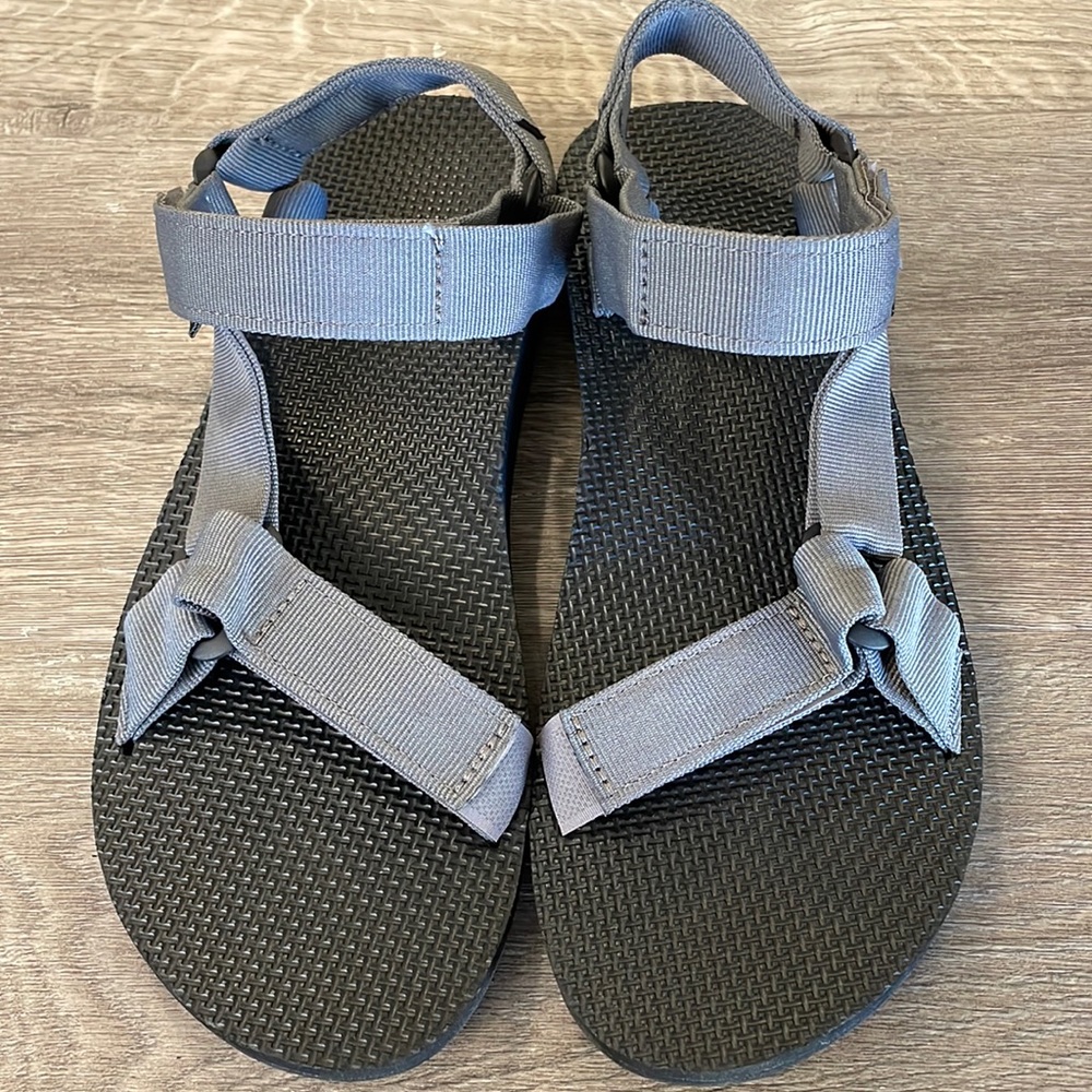 Mens TEVA ORIGINAL UNIVERSAL Charcoal US Size 9 WATER STRAP SANDALS NEW